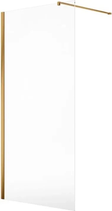 Erga Paris, sprchová zástena Walk-In 30x200 cm, 8mm číre sklo, zlatý lesklý profil, ERG-V02-PARIS-030x200-CL-GD