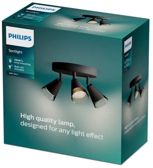 Philips - Bodové svietidlo CLEFT 3xGU10/5W/230V