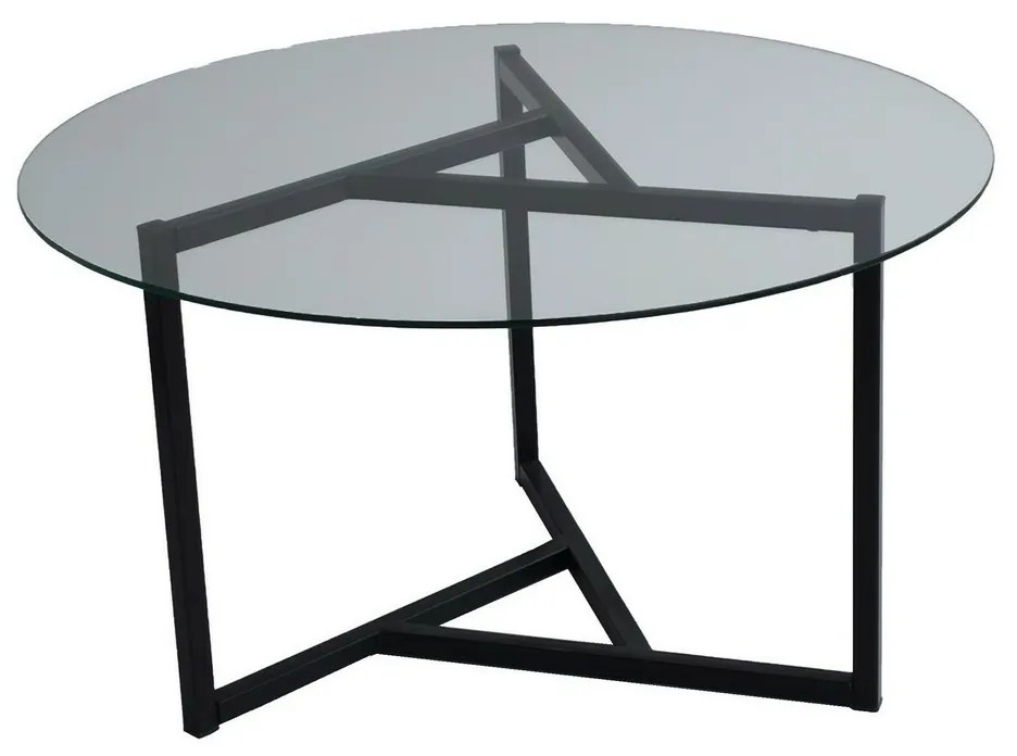 Konferenčný stolík Trio Black s transparentným sklom