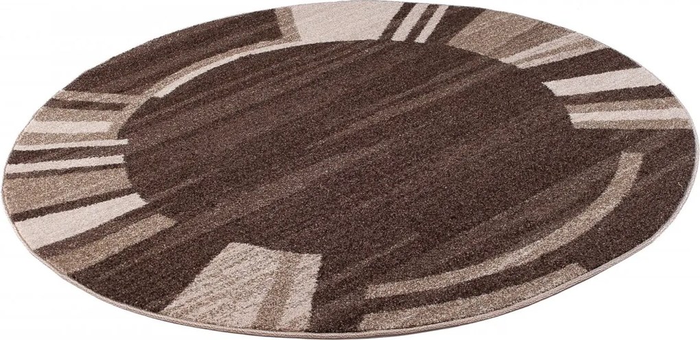 TA Koberec 3443A TMAVOHNEDÉ SARI KOLESO 3UX Rozmer: 130x130 cm