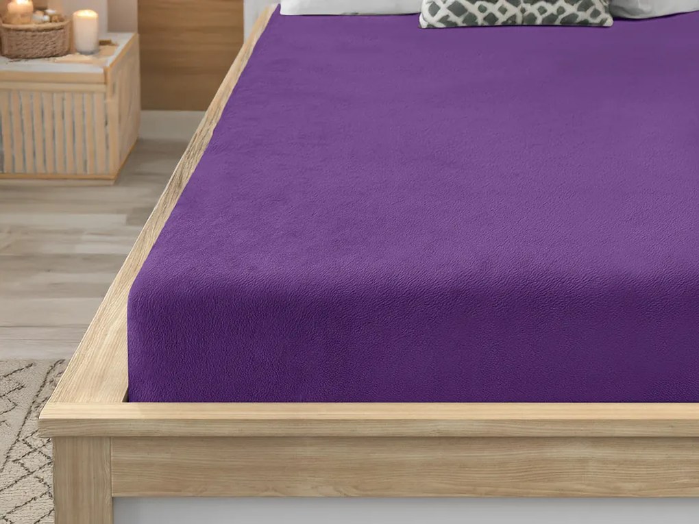 Plachta mikroplyš SOFT 90x200 cm tmavo fialová