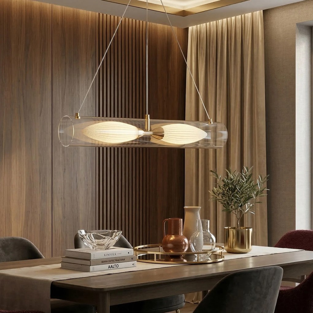 Toolight Rea, ZÁVESNÉ STROPNÉ SVIETIDLO G152-2CP GOLD, OSW-04708