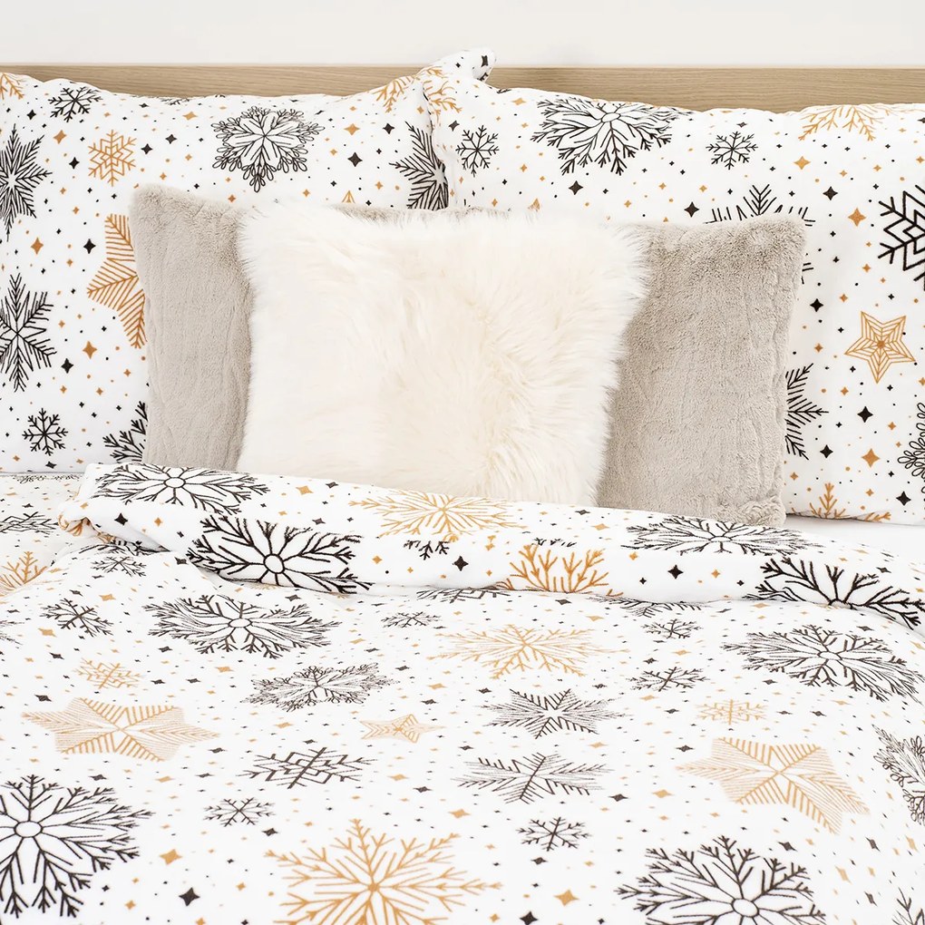 4Home Obliečky mikroflanel Golden Frost, 140 x 220 cm, 70 x 90 cm