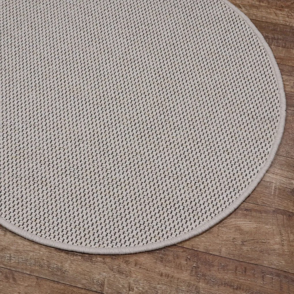 Timzo, Kusový koberec Nature cream kruh, 67x67 (priemer) kruh, béžová, chodba / predsieň