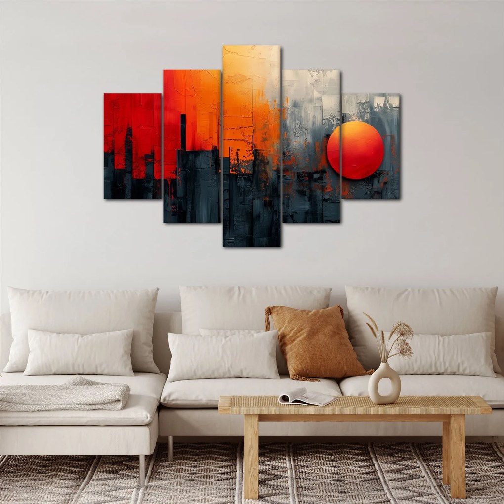 Obraz - Abstraktná maľba mesta (150x105 cm)