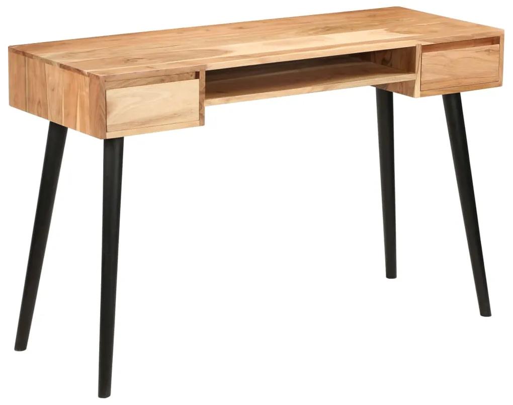Písací stôl, masívne akáciové drevo 118x45x76 cm