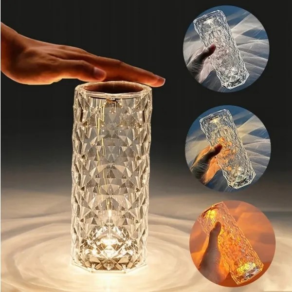 Rose Diamond Stolná dotyková lampa 21 cm