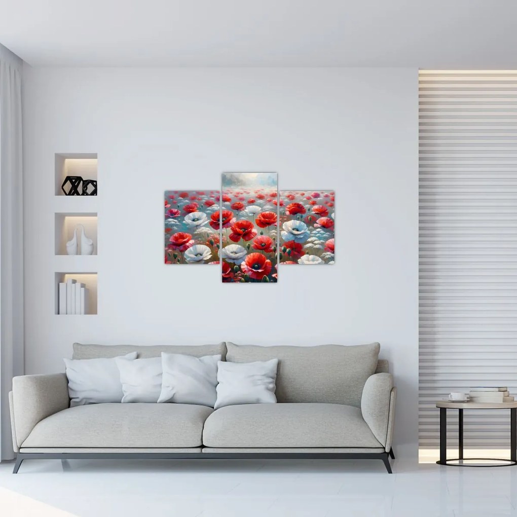 Obraz - Pole vlčích makov (90x60 cm)