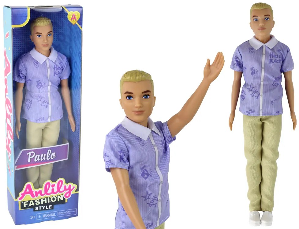 Lean Toys Bábika Chlapec – Paulo s blond vlasmi