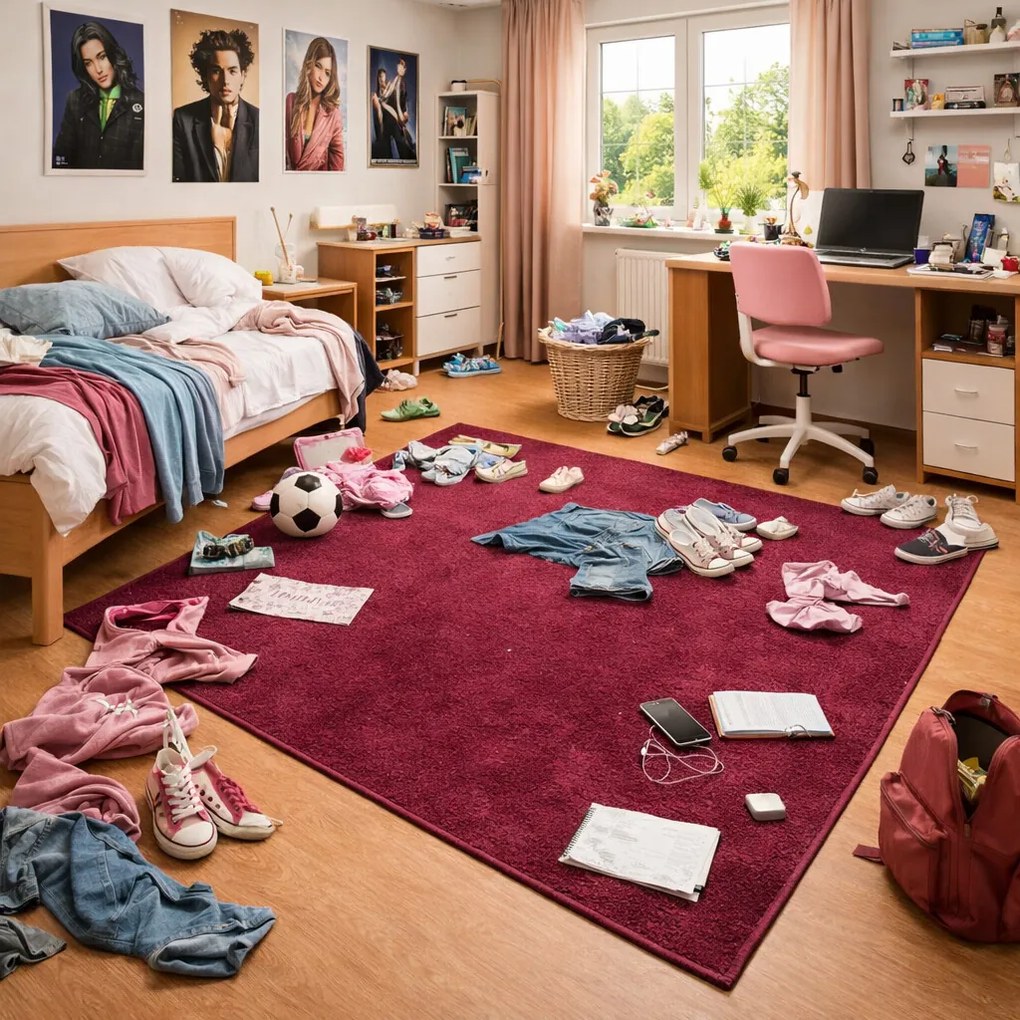 Kusový koberec Eton fialový 48 štvorec, 80x80, fialová, chodba / predsieň, Vopi