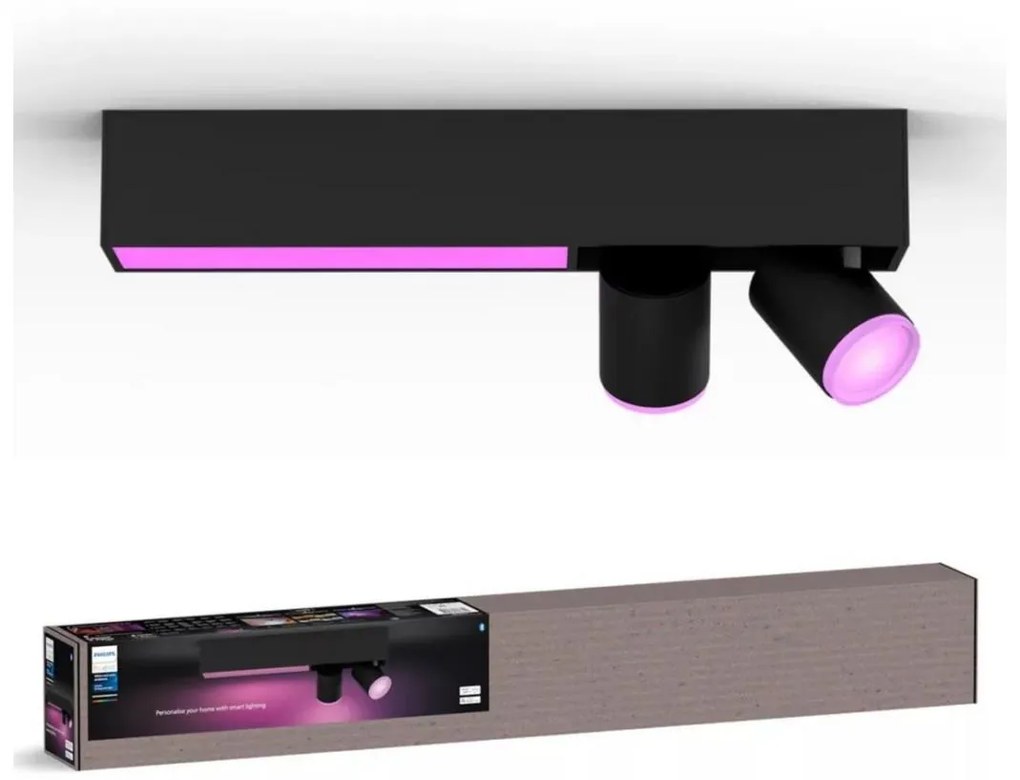 Philips-LED RGBW Stmievateľné bodové svietidlo Hue CENTRIS 2xGU10/4,2W + LED/11W
