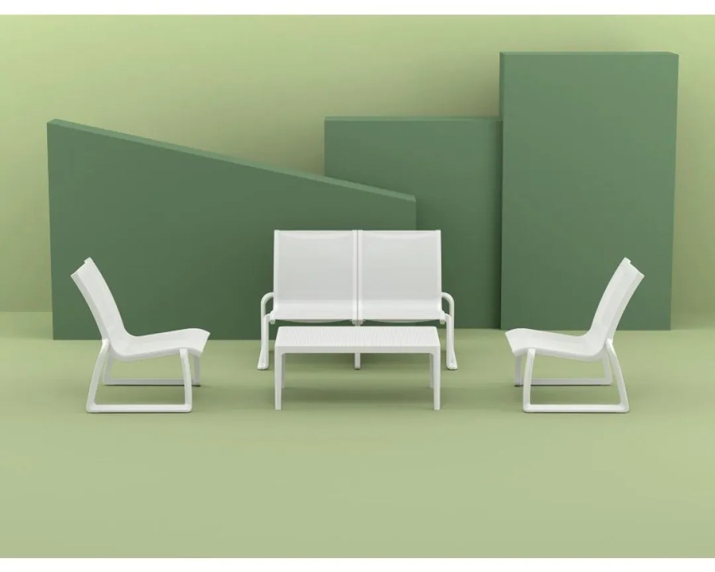 PACIFIC LOUNGE záhradný set bez podrúčok white