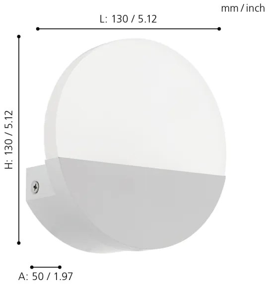 Eglo 96039 - LED nástenné svietidlo METRASS 1 1xLED/4,5W/230V