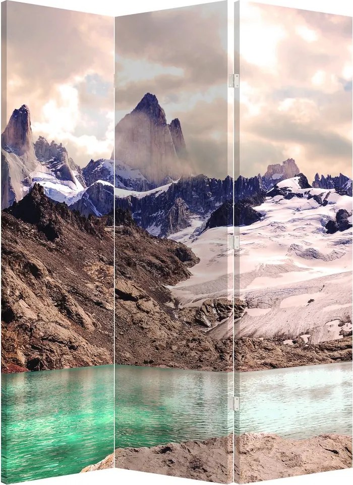 Paraván - Horské jazero (126x170 cm)