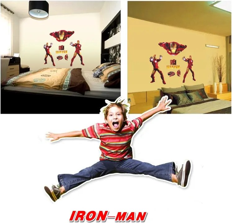 Veselá Stena 3D Samolepka Iron Man