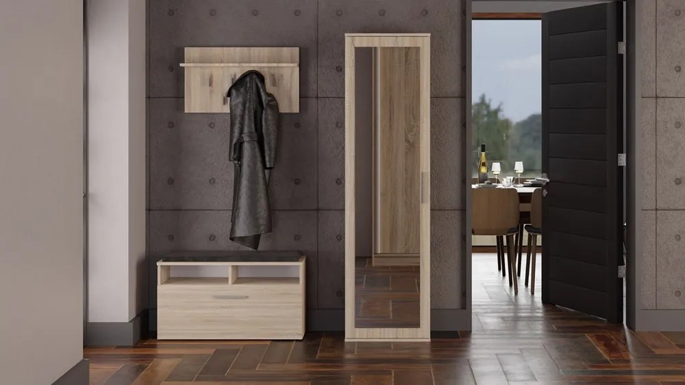 Šatníková skriňa Dialogos 1 (dub sonoma) (so zrkadlom). Akcia -19%. Vlastná spoľahlivá doprava až k Vám domov. 1132543