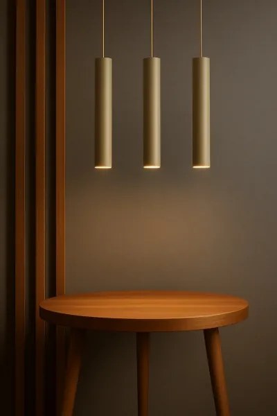 Brilagi - Luster na lanku TUBE 3xGU10/15W/230V béžová/zlatá