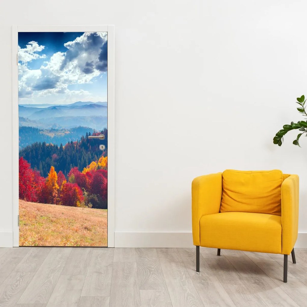 Fototapeta na dvere - Farebná jesenná krajina (95x205cm)