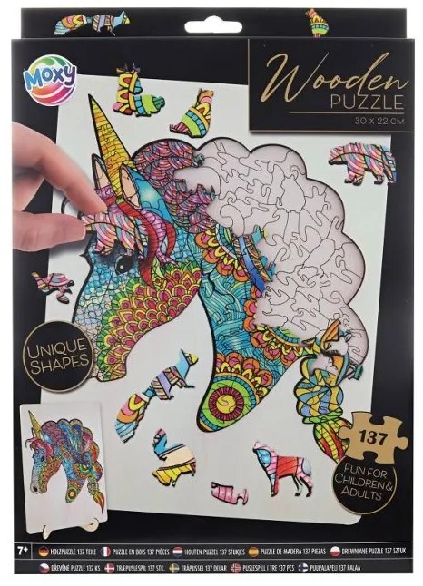 Lamps Drevené puzzle jednorožec 137d