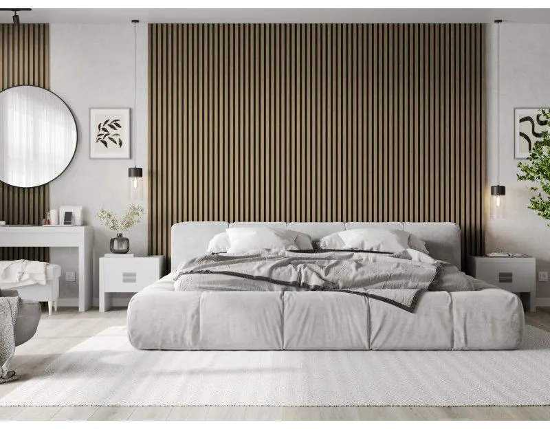 Mexen Lam-B, akustické stenové lamely 275 × 30 cm, HDF doska 4 mm, technická dyha, orech ľanový, S100-275307-3015-015