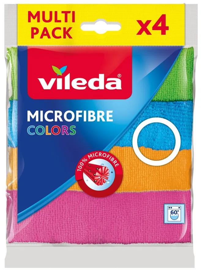 Súprava 4 handričiek z mikrovlákna Vileda Colors, 30 x 30 cm