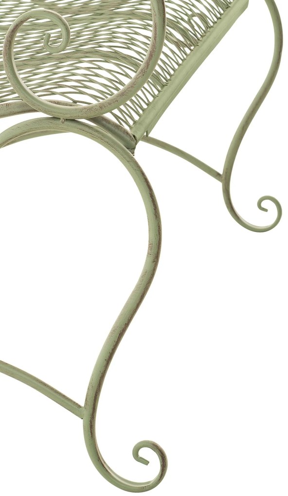 Rustikálna kovová lavička Tar - Zelená antik