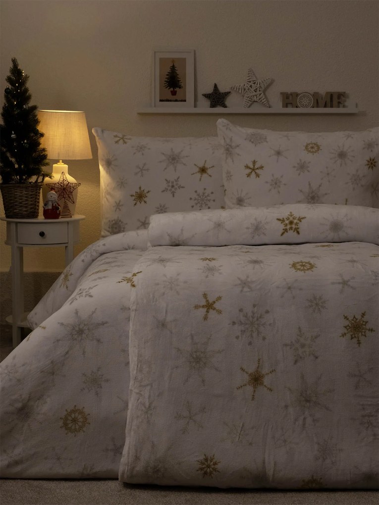 Predĺžené obliečky mikroplyš Exclusive – Frozen biele
