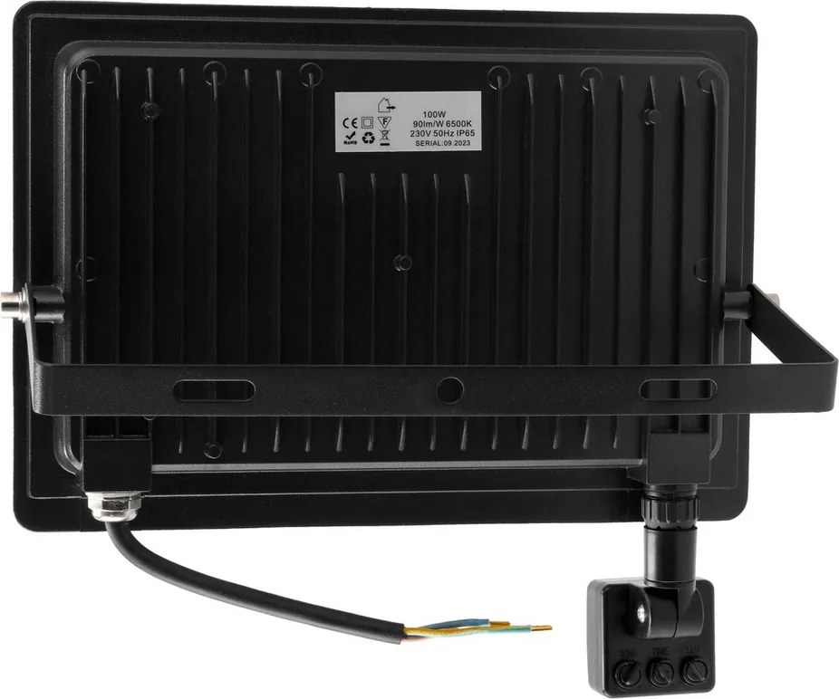 LED reflektor IP65 - 100w - 9000lm so senzorom pohybu a súmraku - neutrálna biela