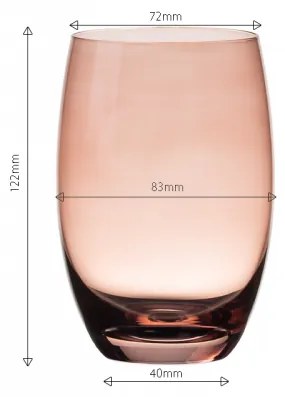 Lunasol - Poháre Tumbler burgundy 460 ml 6 ks - Optima Glas Lunasol (322836)