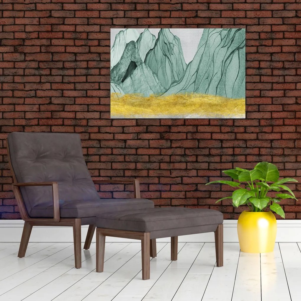 Obraz - Smaragdové hory N⁰1 (90x60 cm)