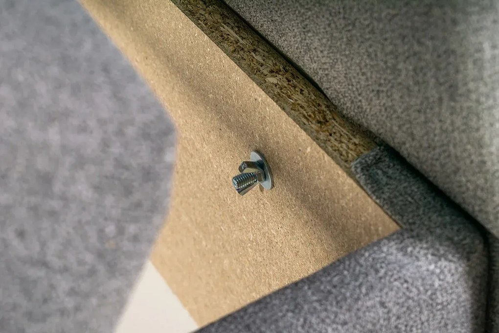 Posteľ Leo s čelami, 200x90, Ľavá, sivá (a55, 90cm, deska/ella, noha e)