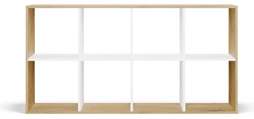 Regál Malax 2x4 147 cm dub Artisan/bílý