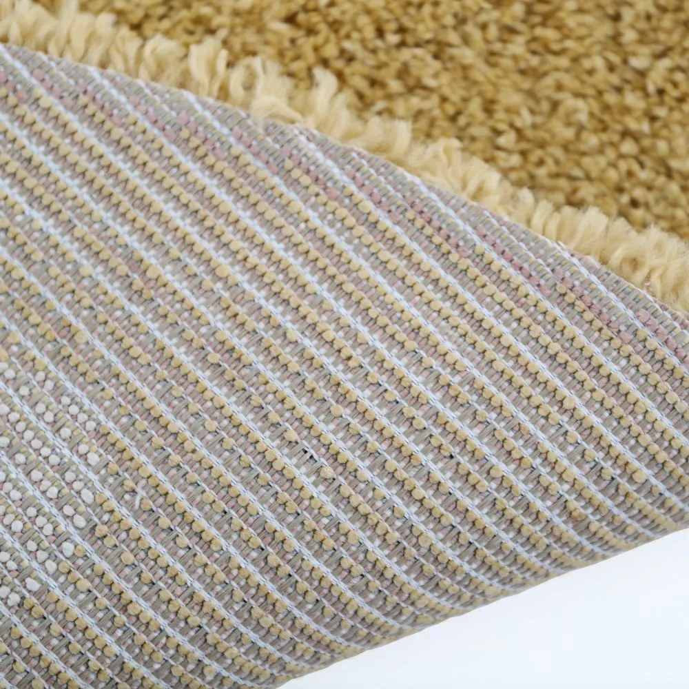 Okrovožltý detský koberec ø120 cm Bohemian Bird Miel – Nattiot