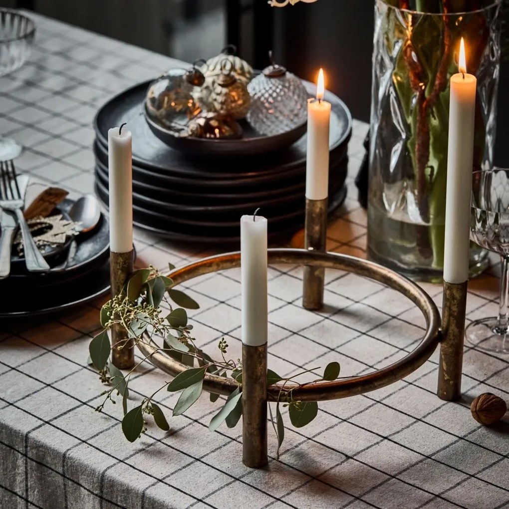 House Doctor Adventný svietnik Maxi Antique Brass Ø 30 cm