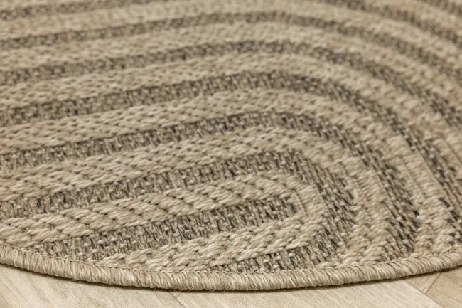 Koberec Patio 5029/178 béžový / hnedý kruh