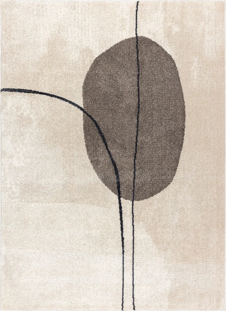 Dywany Łuszczów, Kusový koberec Fusion 0808 cream/l. beige, 200x290, béžová, kancelária