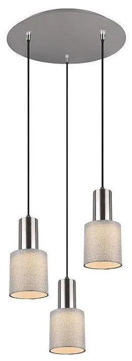 Trio - Luster na lanku WAILER 3xGU10/5W/230V šedá