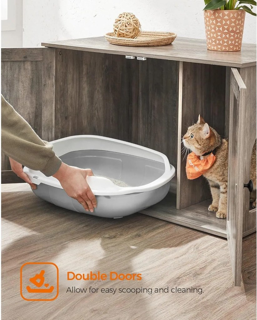 Podstielka pre mačky, skrinka na toaletu pre mačky, greige