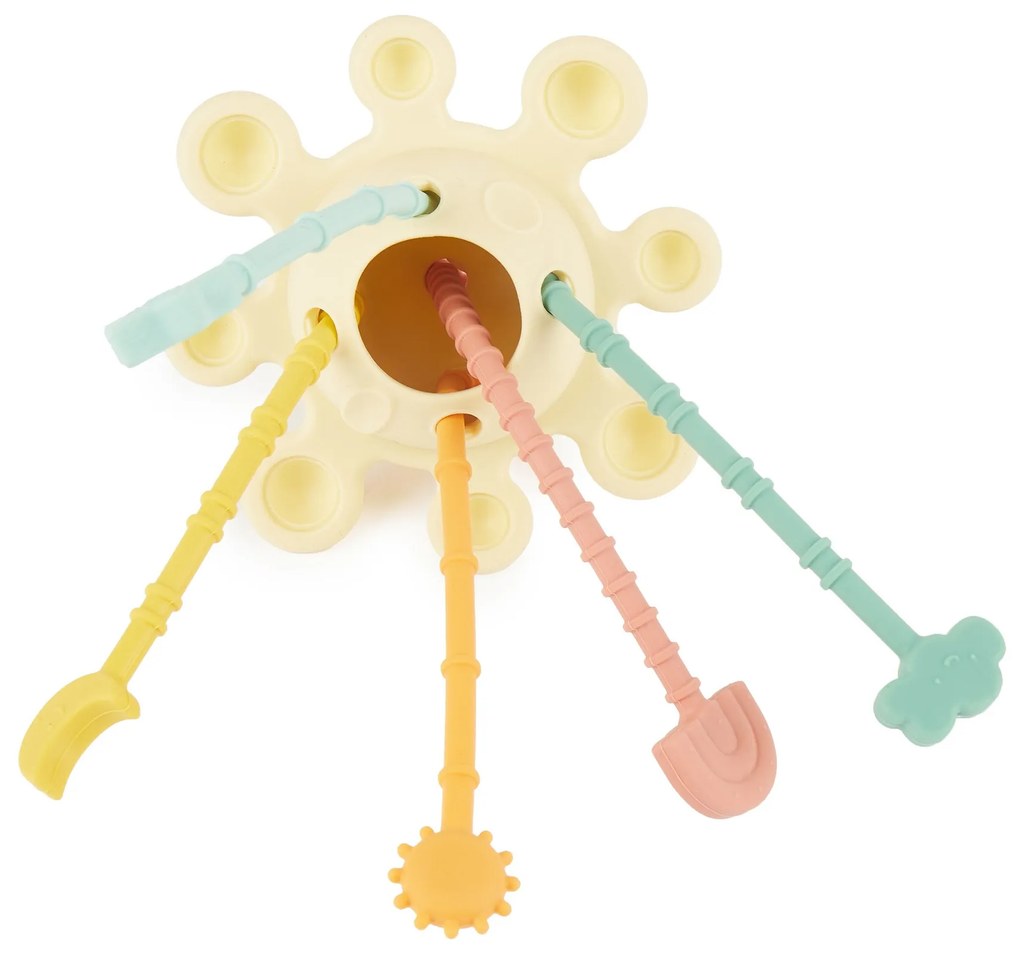 Bieco - Silikónová motorická hračka s aktivitami - banana