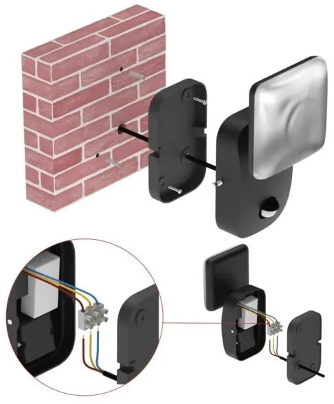 LED Vonkajšie flexibilné nástenné svietidlo NIKA LED/12,5W/230V IP44