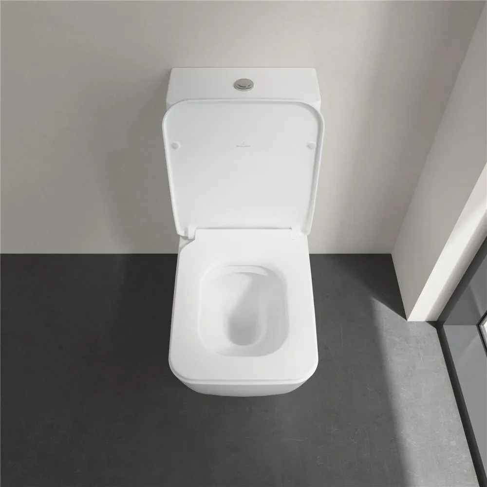 VILLEROY &amp; BOCH Venticello WC misa kombi s hlbokým splachovaním bez vnútorného okraja, zadný odpad, 375 x 700 mm, biela alpská, 4612R001