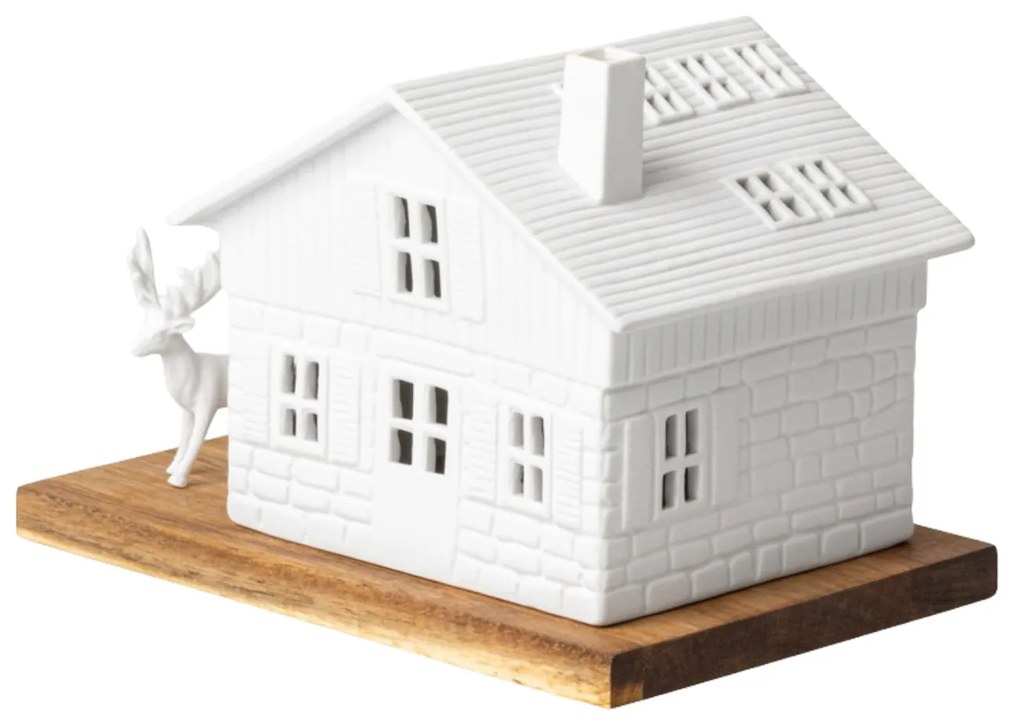 räder Porcelánový svietnik domček Ski Hut