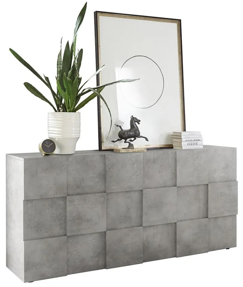 Komoda SERIAN betónovo sivá