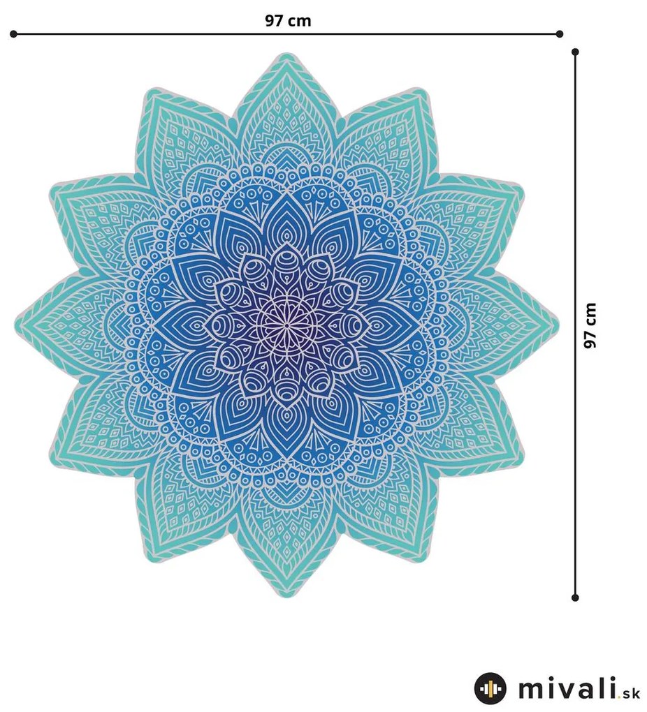 Samolepky na stenu - Mandala zeleno-modrá