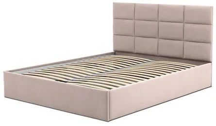 Čalouněná postel TORES bez matrace rozměr 160x200 cm Černá eko-kůže Pěnová matrace