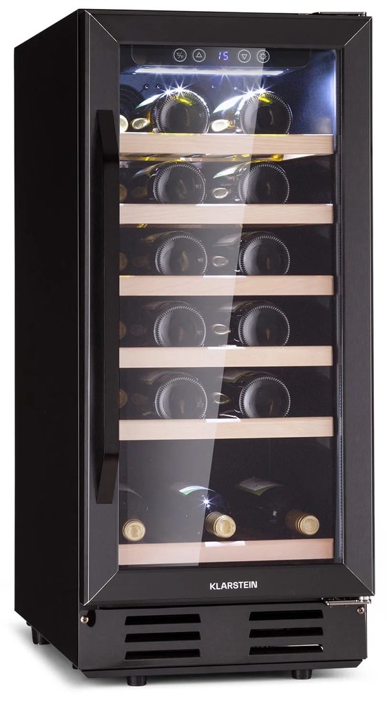 Vinovilla 29 Built-In, vstavaná chladnička na víno, 81 l / 29 fliaš, 1 zóna, sklenené dvierka, nerezová oceľ