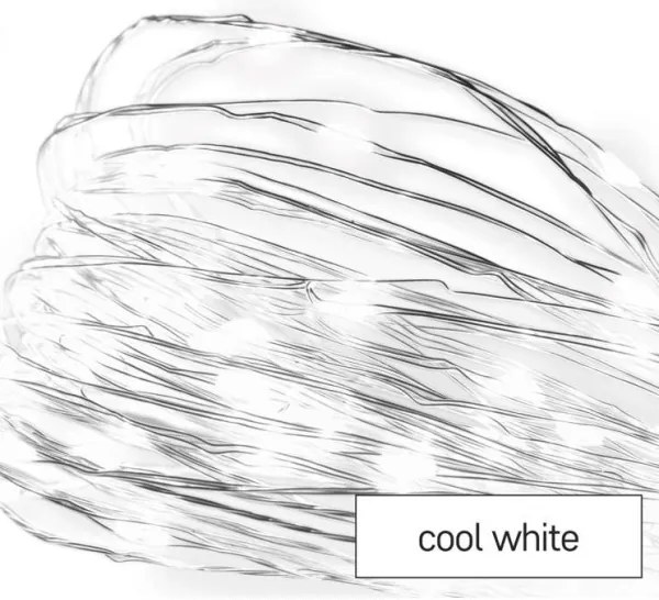 LED Vianočná vonkajšia reťaz 100xLED/15m IP44 studená biela