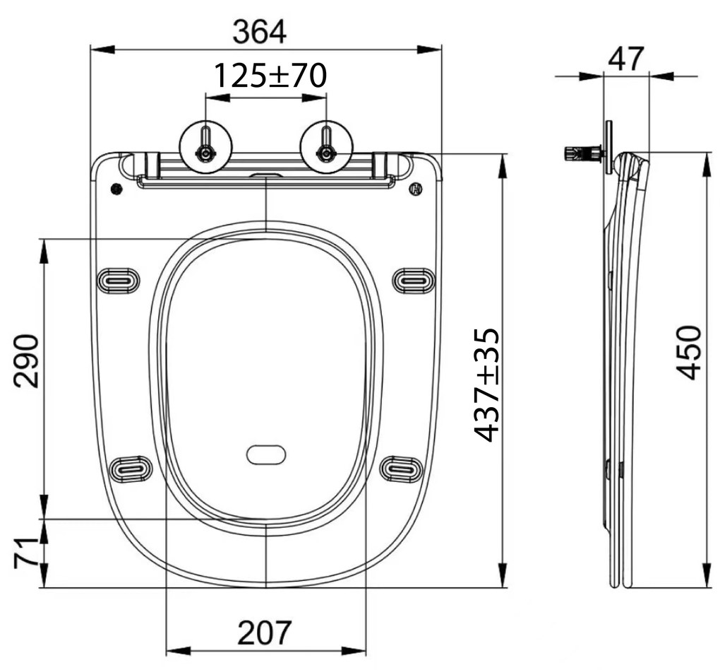 Sapho Sapho, BELLO WC sedátko, Soft Close, biela, PCS103