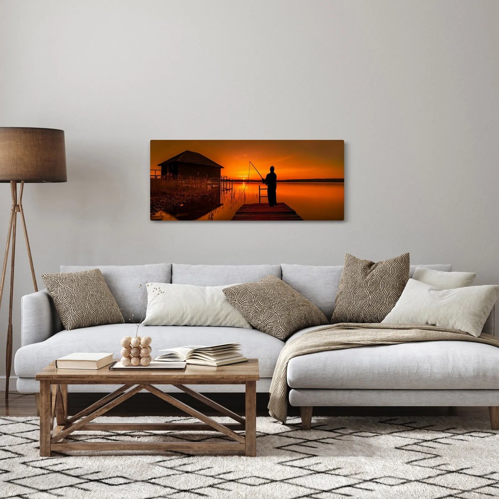 Obraz rybára (120x50 cm)