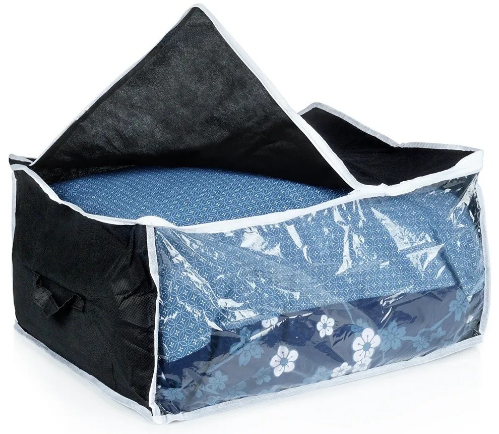 VILDE Textilný box na uskladnenie posteľnej bielizne ÚLOŽNÝ, 80L, 60 x 45 x 30 cm